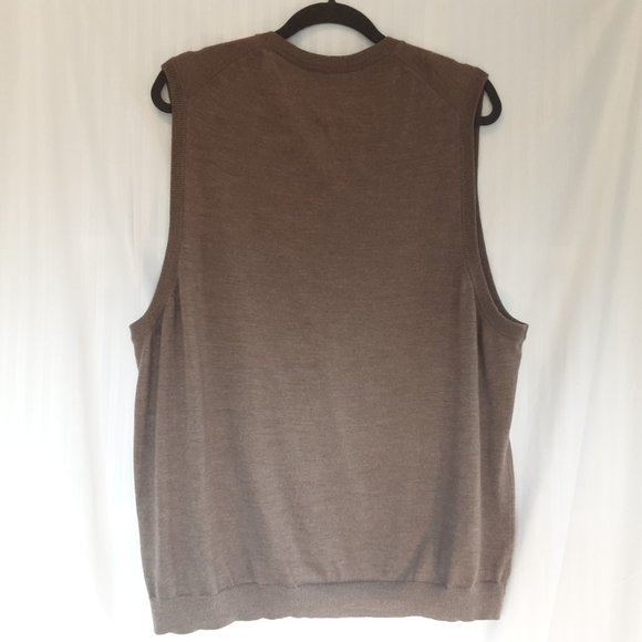 Joseph Abboud Men's Tan Merino Wool Vest | XXL - Picture 5 of 13